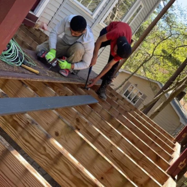 deck in boston by ramos construction in a construction work in Massachusetts